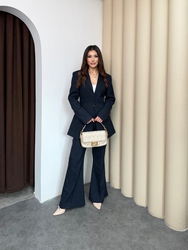 طقم بنترست بأزرار – كحلي