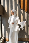 Zeena chiffon set ابيض