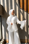 Zeena chiffon set ابيض