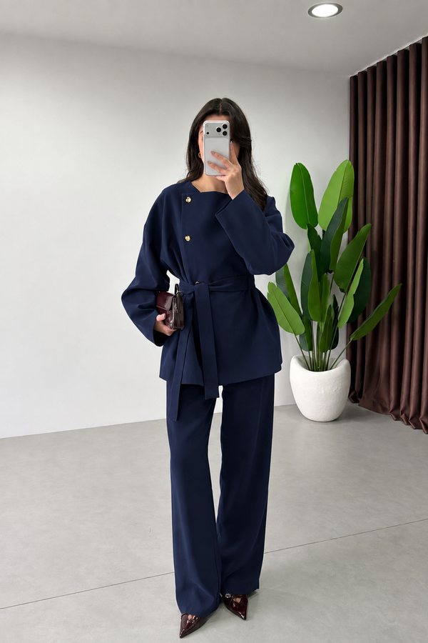 BELTED TAILORED SET
