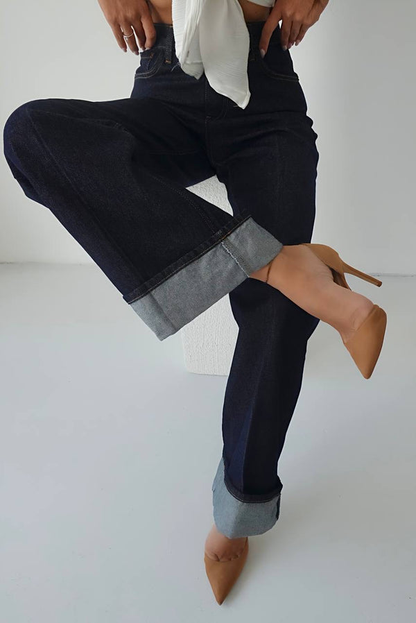 High rise wide leg
