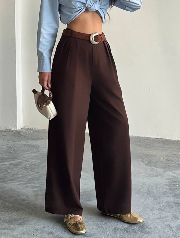 بنطلون قماش عريض