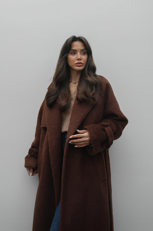 معطف صوف بلفّة (كروڤازه)