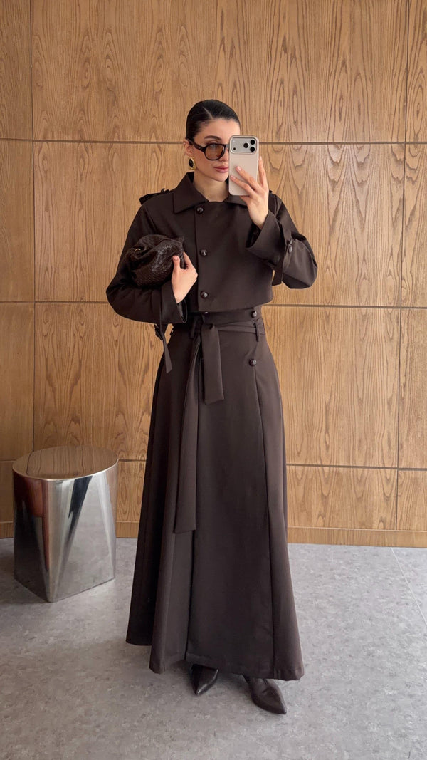 طقم تنورة وجاكيت ماكسي فاخر – Premium