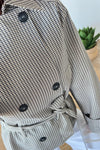 Checked Short Trenchcoat