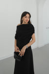 فستان كلاسيكي انيق off shoulder