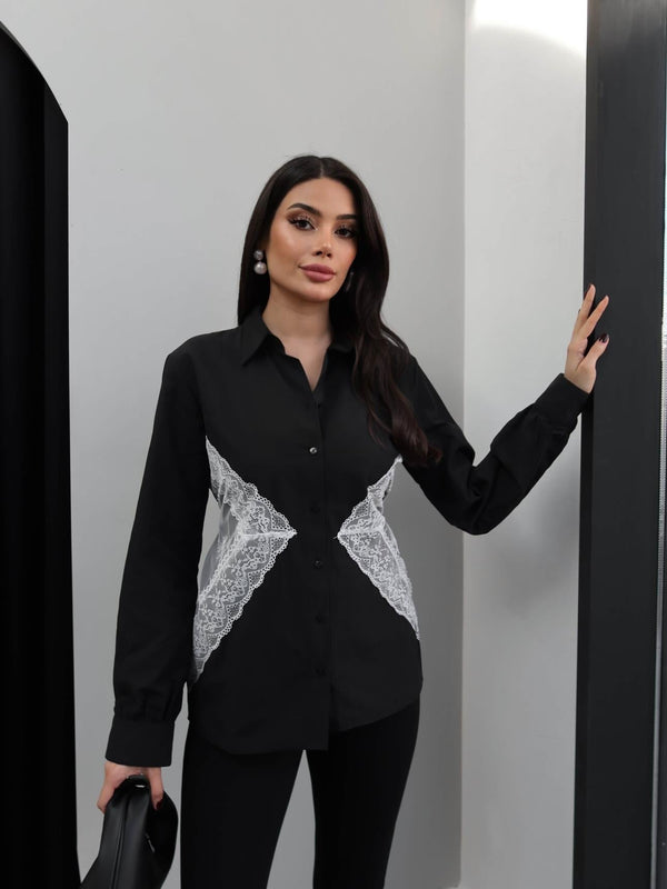 قميص كورسيه بتفاصيل الدانتيل