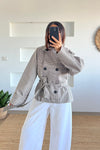 Checked Short Trenchcoat