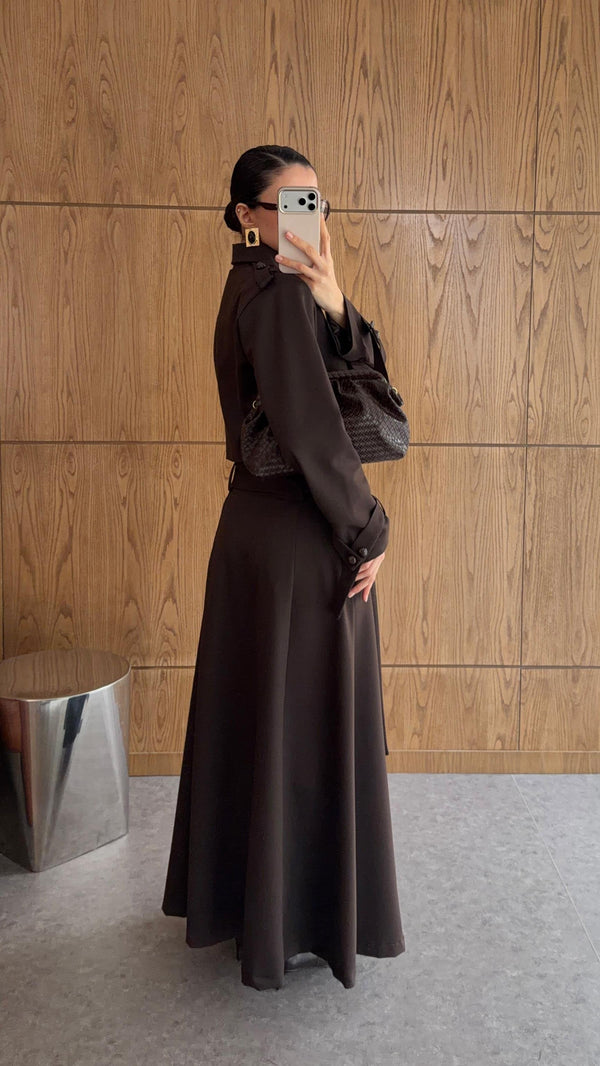 طقم تنورة وجاكيت ماكسي فاخر – Premium