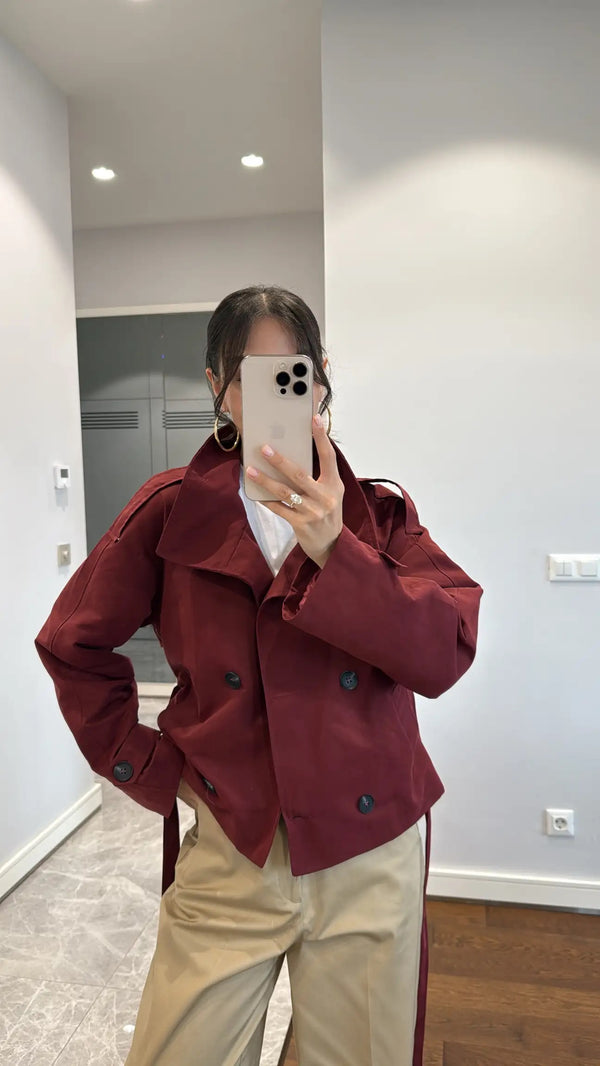 ترانشكوت مع كمر قصير