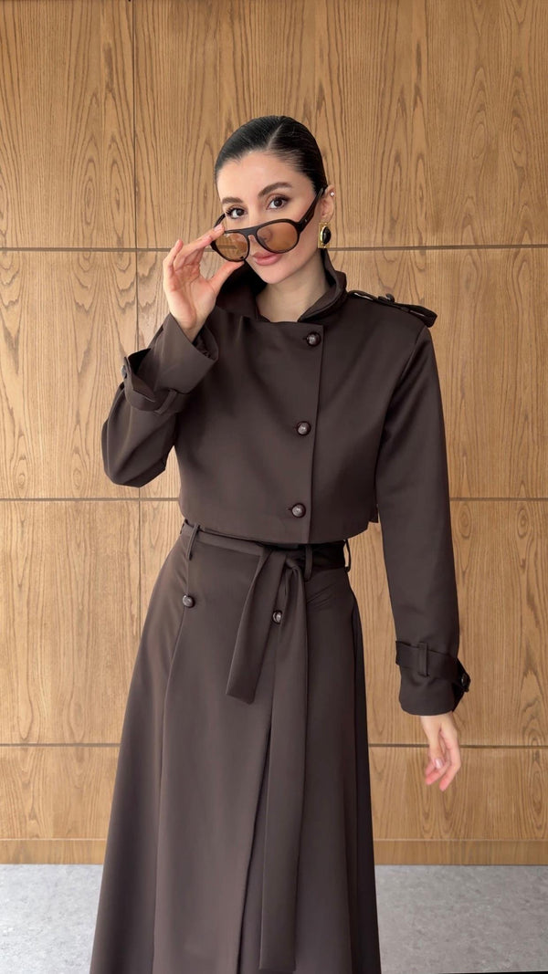 طقم تنورة وجاكيت ماكسي فاخر – Premium