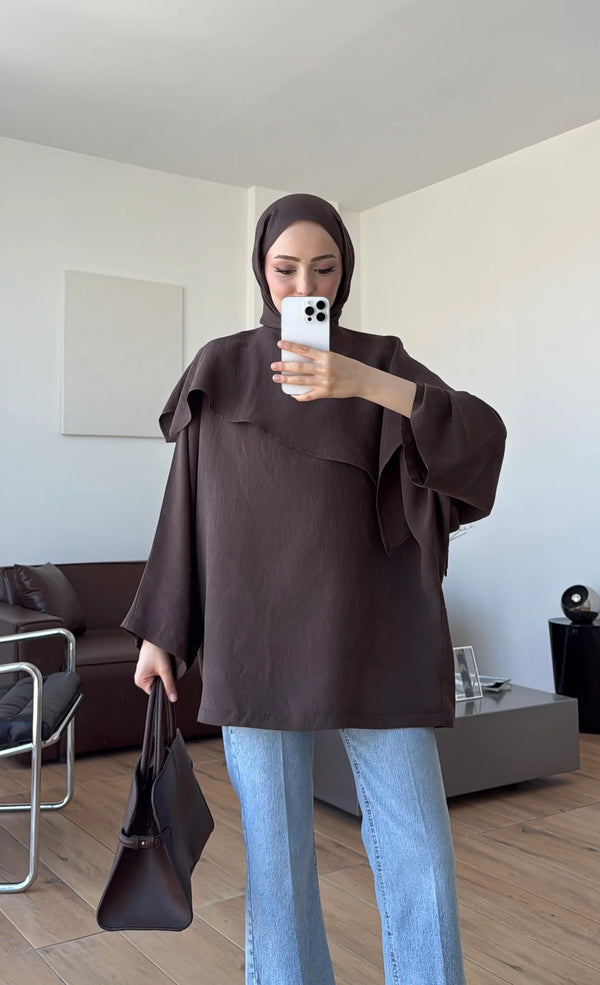 بلوزة مع شال