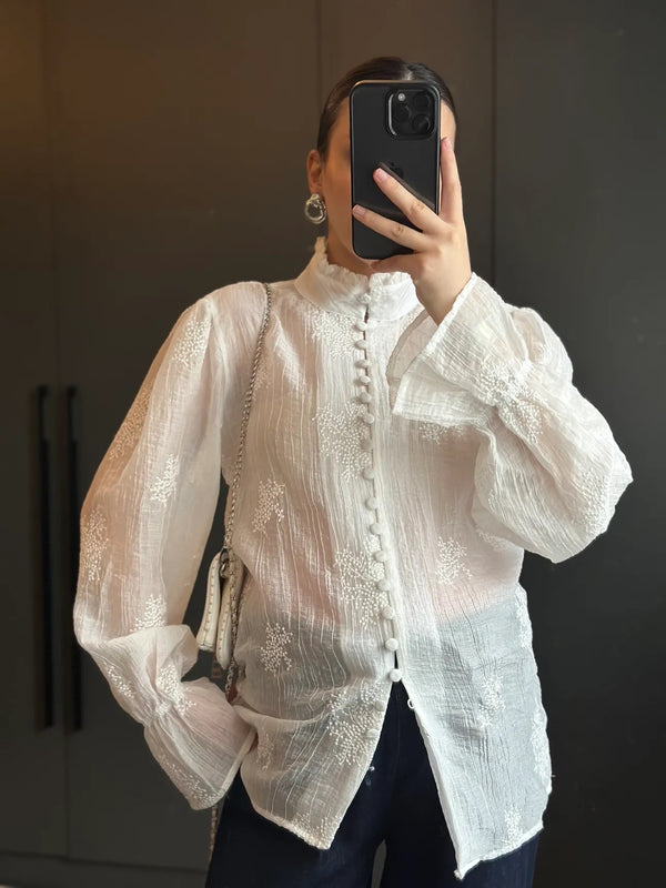 قميص Bloom Shirt ابيض