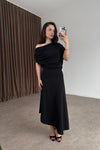 فستان قماش off shoulder