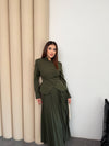 طقم بليزر مع تنورة كسرات