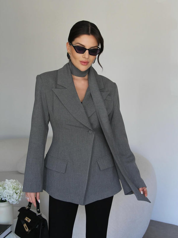 جكيت رسمي شتوي مع وشاح