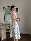 فستان كلاسيكي انيق off shoulder