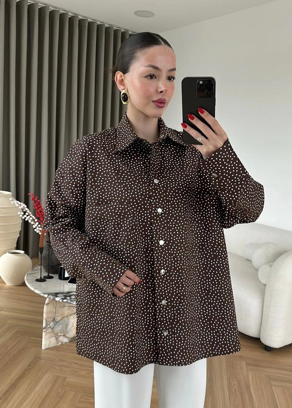 قميص Snap Polka Dot كاجول