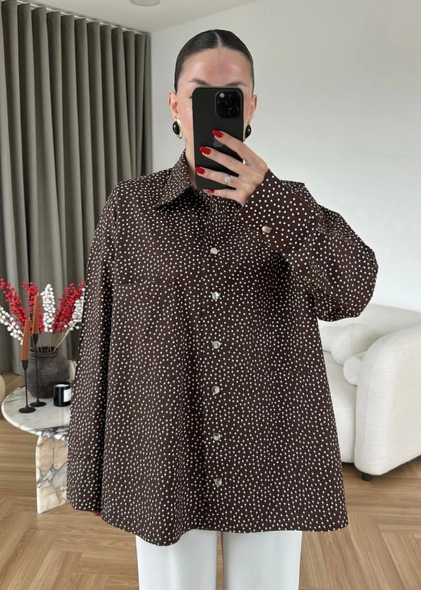 قميص Snap Polka Dot كاجول