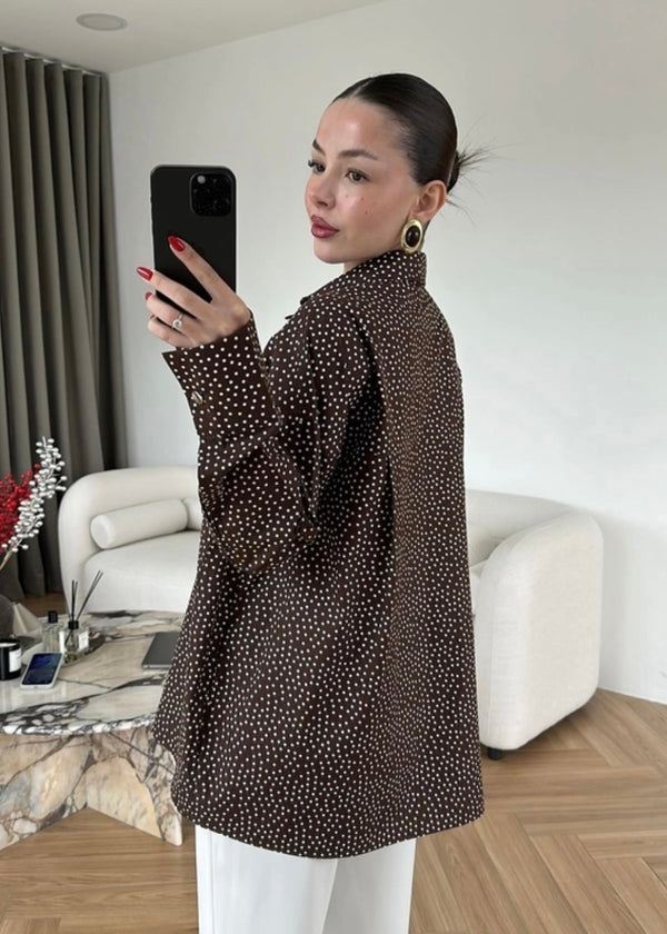 قميص Snap Polka Dot كاجول
