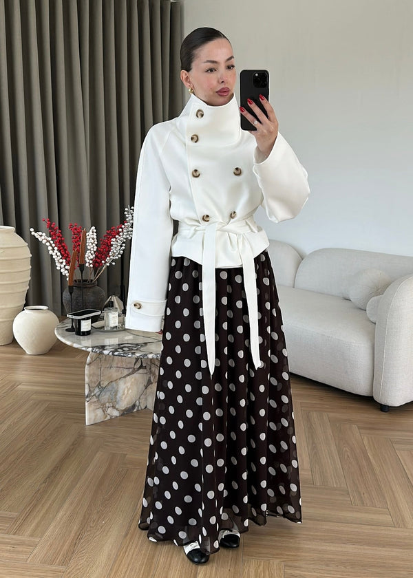 تنورة Flora Puantiyeli شيفون