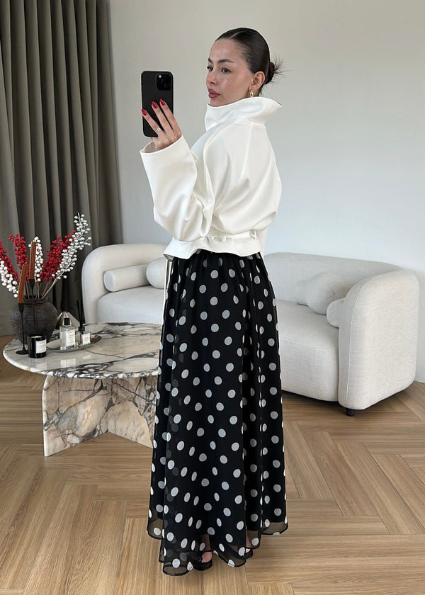 تنورة Flora Puantiyeli شيفون