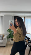 BELT DETAILED CROP JACKET