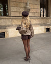 Checked Short Trenchcoat
