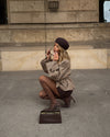 Checked Short Trenchcoat