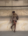 Checked Short Trenchcoat