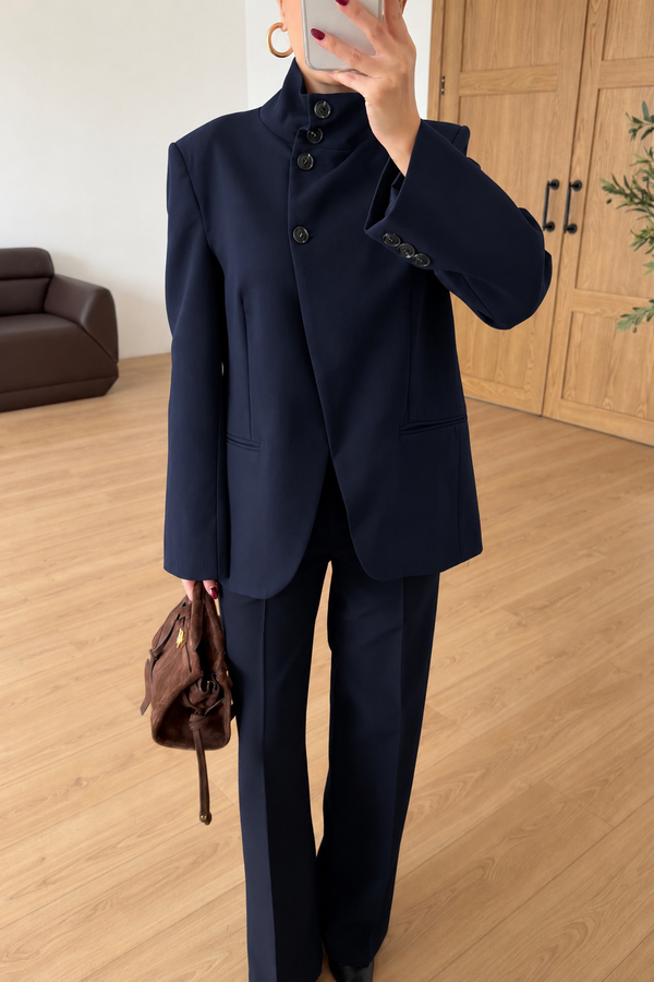 High Neck Blazer