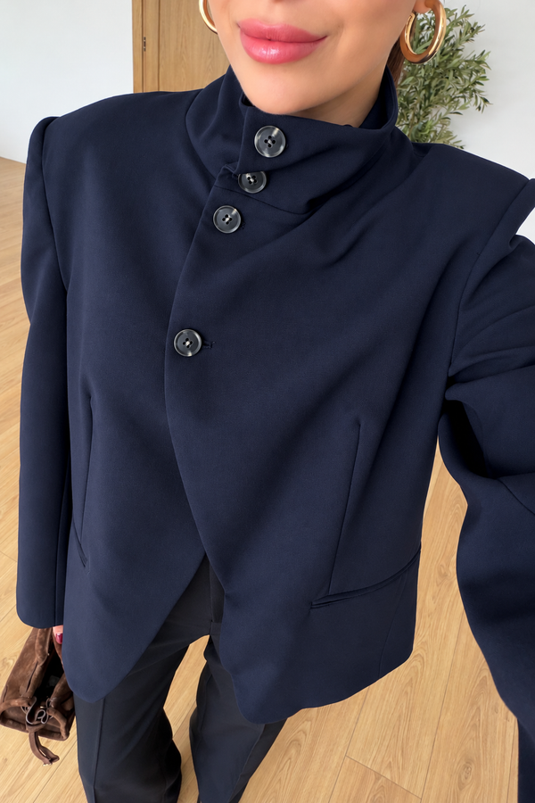High Neck Blazer