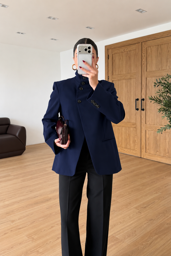 High Neck Blazer