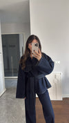 Denim Jeans طقم جينز برباط خصر