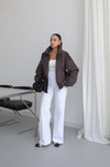 HIGH- COLLAR BOMBER JACKET