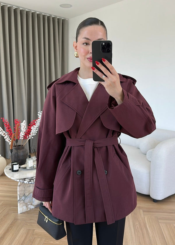 SHORT TRENCH COAT