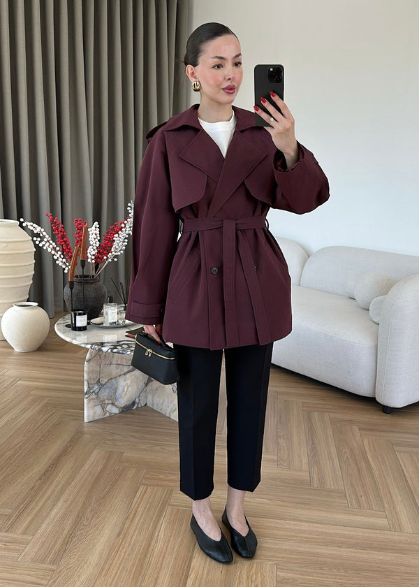 SHORT TRENCH COAT