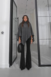 Turtleneck Poncho Sweater