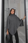 Turtleneck Poncho Sweater
