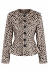Leopard Print Peplum Skirt Set