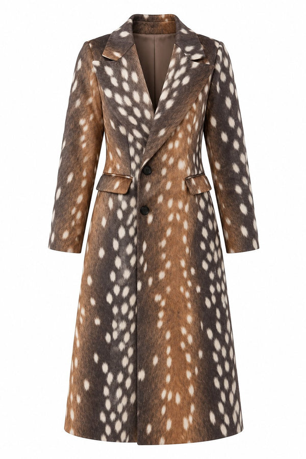 Bambi Print Long Coat