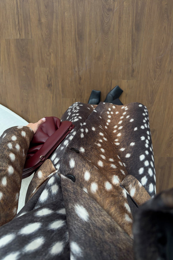 Bambi Print Long Coat