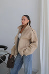 HIGH- COLLAR BOMBER JACKET