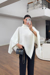Turtleneck Poncho Sweater