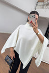 Turtleneck Poncho Sweater