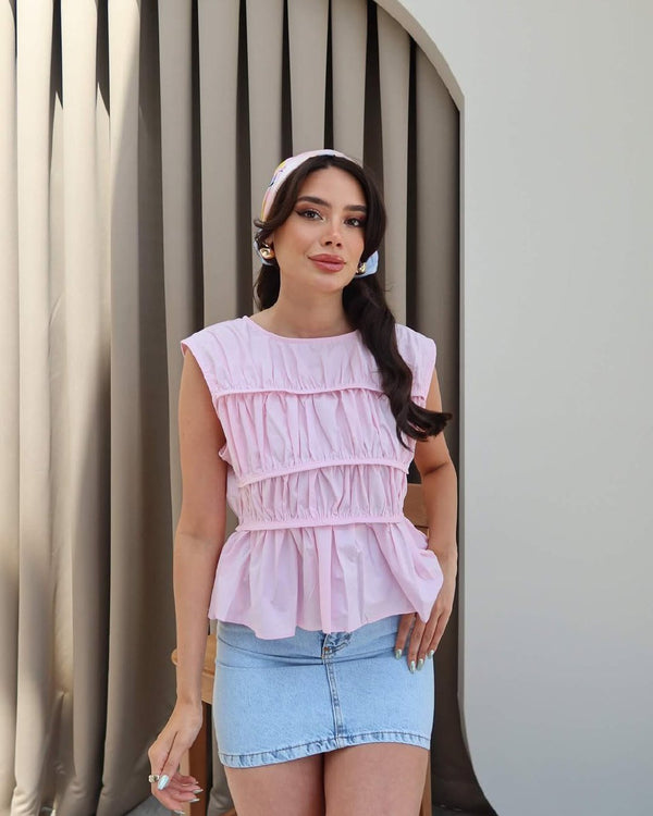 بلوز التوليب كت - Sateen style