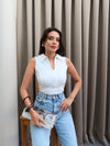 بلوز بودي كت سحاب امامي - Sateen style