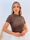 بلوز بودي نص كم - Sateen style