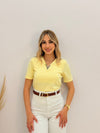 بلوز فتحة حرف V - Sateen style