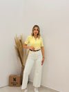 بلوز فتحة حرف V - Sateen style